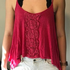 Flowing fuchsia tank